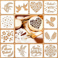 Patelai 12 Pcs Stencils for Bread Sourdough Baking Mold,5.9 x 5.9 Inch - size: 5.9 x 5.9 Inch