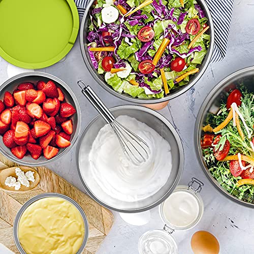 Wildone Mixing Bowls with Airtight Lids, Stainless Steel Mixing Bowls Set - color: Multicolor