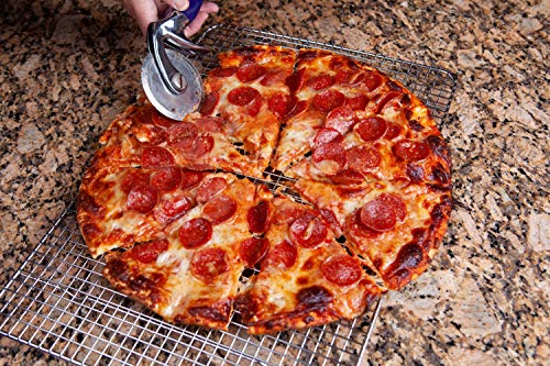 Stainless Steel Cooling Rack - Heavy Duty and Oven Safe, Good for Cooling, Baking and Roasting - Fits 15 1/4" X 10 1/4" Baking Pans - Perfect for Cookies, Cakes & More (10" x 15") - size: 10" x 15" - Set of 2
