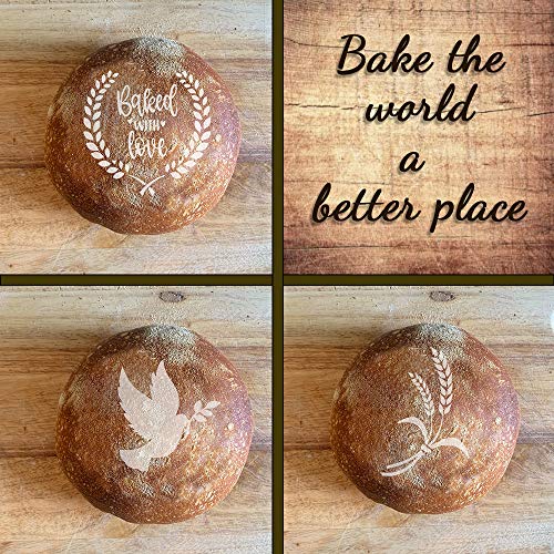 Sourdough & Artisan Bread Stencils -Cake, Pie, Bread & Cookies -Decorate Your Own Unique Design -Baking Mold Stencil Template for Decorating. Classic Wheat, Hearts & More, BONUS Coffee/Cookie Stencils