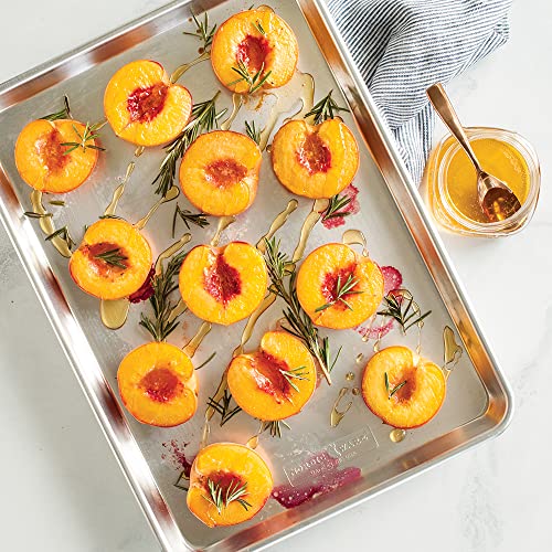 Nordic Ware Naturals Half Sheet - USA Made Aluminum Commercial Quality Sheet Pan for Baking or Roasting, Encapsulated Galvanized Steel Rim Prevents Warping, 2-Pack - style: 2pk Half Sheet