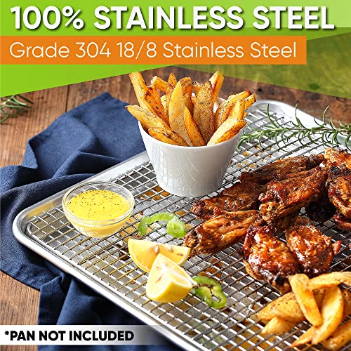 Spring Chef 11.5" x 16.5" Stainless Steel Cooling Rack for Baking, Set of 2 - size: 11.5"x16.5", style: 2 Pack