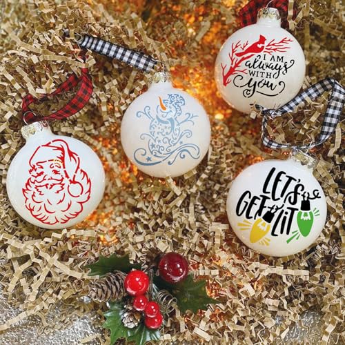 60pcs Small Christmas Stencils for Crafts Reusable 3 Inch Ornament Stencil - style: 60 Christmas 3x3in