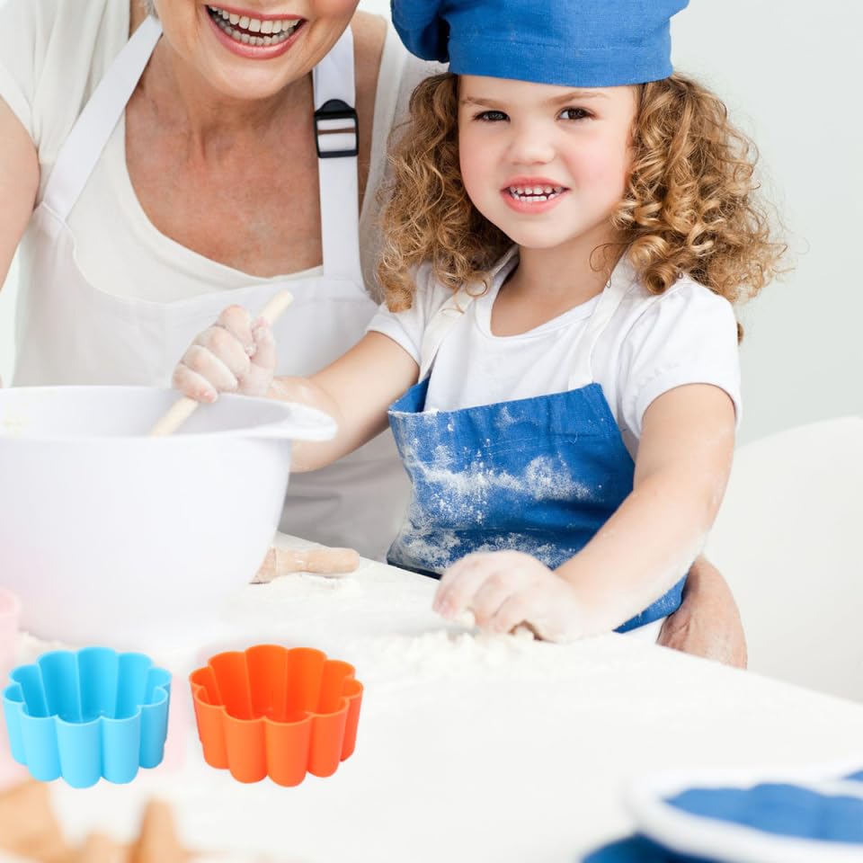 Amosfun Sunflower Silicone Baking Cups 12-pack Approx. 5X5X2.5cm
