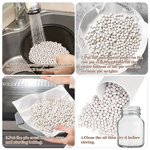 Sukh 1.94LB Pie Weights for Baking - Reusable Ceramic Pie Crust Weights - size: 1.94LB