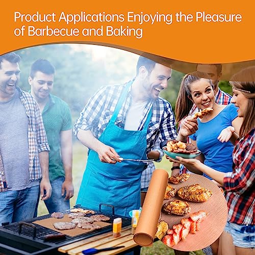 UBeesize 4 Pack Thickened Copper Oven Liners for Bottom of Oven BPA & PFOA Free, Reusable 16x24 Inch Heavy Duty Non Stick Teflon Oven Mats, Fit Electric Gas Toaster Convection Microwave Ovens Grills - color: Copper, size: 24"L x 16"W, style: 4 Pack