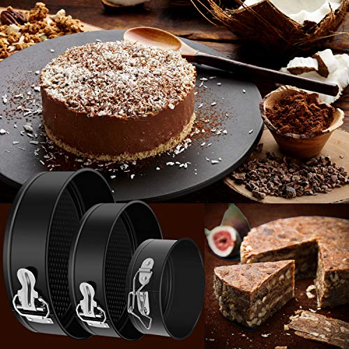 MASSUGAR 4 7 9 Inch Springform Pan Set, Non-stick Leakproof Cheesecake Pan - size: 4-7-9 Inches