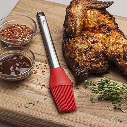 Zeal Pastry Basting Brush with Stainless Steel Handle, Silicone, Red, 26 x 4 x 26 cm - color: Red