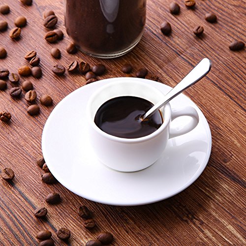 Demitasse Espresso Spoons,12-piece Mini Coffee Tiny Stainless Steel Spoons Bistro Small Spoons for Dessert, Tea, Appetizer(4.7Inch)… - size: 4.75 inches