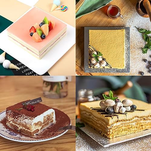 Stainless Steel Extensible Cake Ring Detachable Square Cake Mold Mousse Ring Nonstick Cheesecake Mould Pastry Shaping for Baking - 4.2 × 4.2 × 2 inch - size: (4.2-7.8) × (4.2-7.8) × 2 in