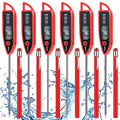 Copkim 6 Set Digital Food Thermometer Long Probe Instant,Red - color: Red