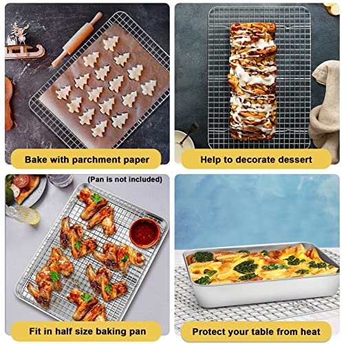 P&P CHEF 16.6 Inch Stainless Steel Cooling Baking Rack Set of 2 - size: 16.6 Inch