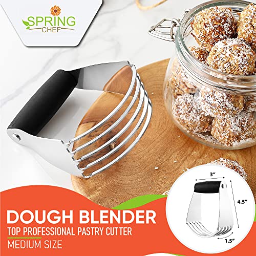 Spring Chef Medium Dough Blender Hand Tool - Durable Pastry Cutter - Black - color: Black, size: 3" Medium