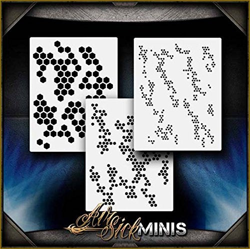 Mini HEXPAT Stencil Set by Airsick Stencils