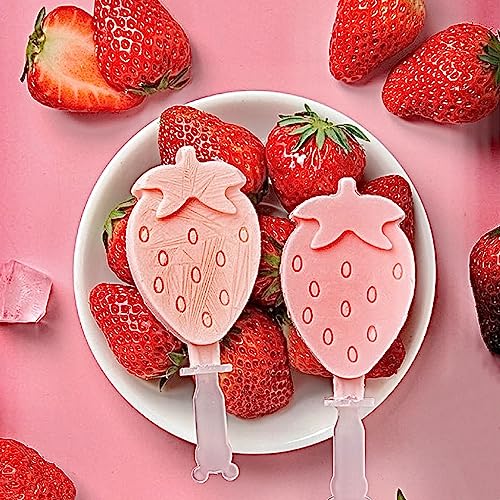 3PCS Fruit Popsicle Molds, Cute Silicone Kids Ice Cream Molds - color: Yellow/Pink/Green