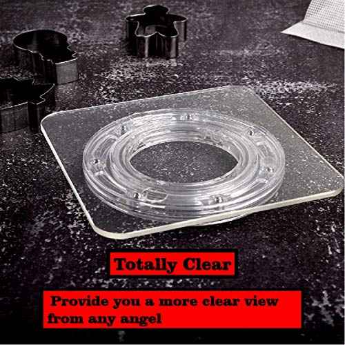 SANGLE SOPFFY 6.4-Inch Square Acrylic Cookie Turntable with Non-Slip Mat | Cake & Cupcake Decorating Rotary Stand (6.4 Inch) - size: Turntable