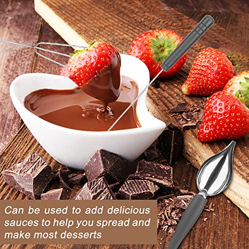 Plating Spoons,5Pcs Culinary Precision Drawing Decor Spoon Set