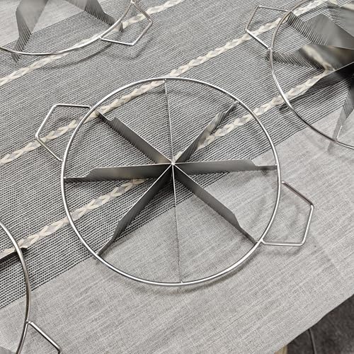 10 Slices Pie Cutter Cookie Cutters Pizza Cutters Stainless Steel Side-Handles - size: 10 Slices Pie Cutter