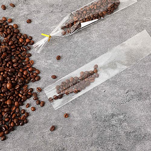 Augshy Pretzel Rod Bags,300 Pcs 2x10 Clear Treat Bag with Sea for Packaging - size: 2 x 10 Inches