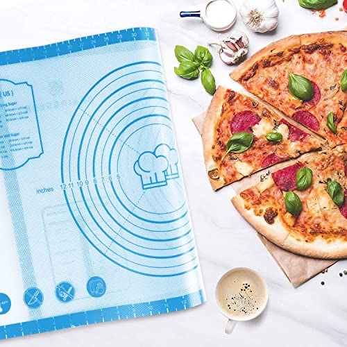 DANIA & DEAN 36"x24" Large Durable Silicone Baking Mat for Pastry and Bread - color: Blue, size: 36"L x 24"W