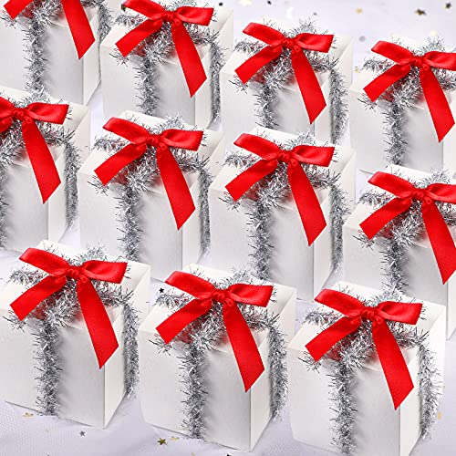 Willbond 100 Pcs Twist Tie Bows Satin Ribbon Mini,5/8 Inch,Red - color: Red