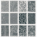 Animal Print Stencils, 12Pcs Leopard Painting Templates