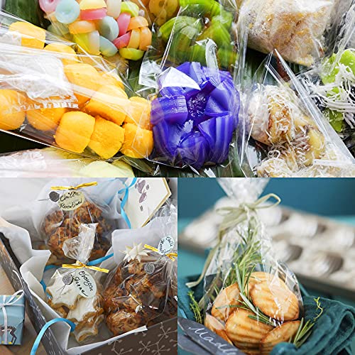 Augshy Cake Pop Bags, 300 Pcs 6x8" Treat Cello Bags with 300 Twist Ties - size: 6x8 Inches