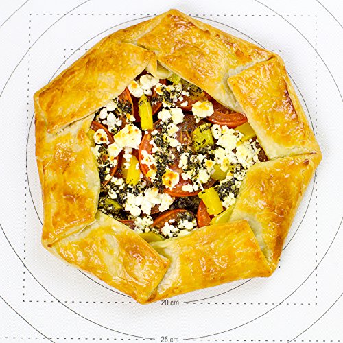 Round Silicone Pastry Mat, 17.75-Inch Diameter, Dough Rolling Mat with Inch and Centimeter Measurement Guides - size: 17.75 in Diameter