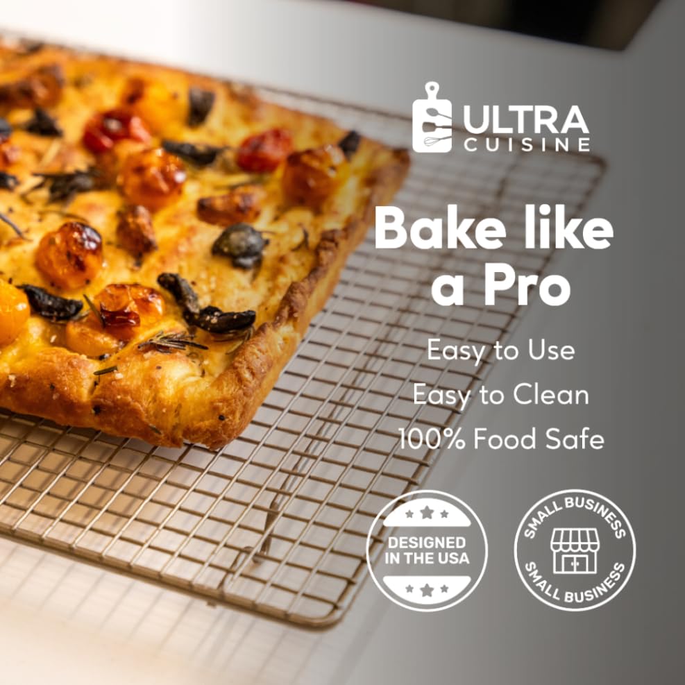 Ultra Cuisine Cooling and Baking Rack Set - Cooling Racks -11.5'' x16.5'' - size: 11.5" x 16.5" 2-Pack