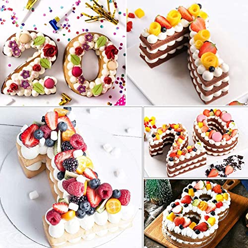 Ducodocu Large Silicone Number Cake Mould 3D Novelty Cake Pan DIY Baking Mold for Birthday Anniversary Number of 7 - size: 7