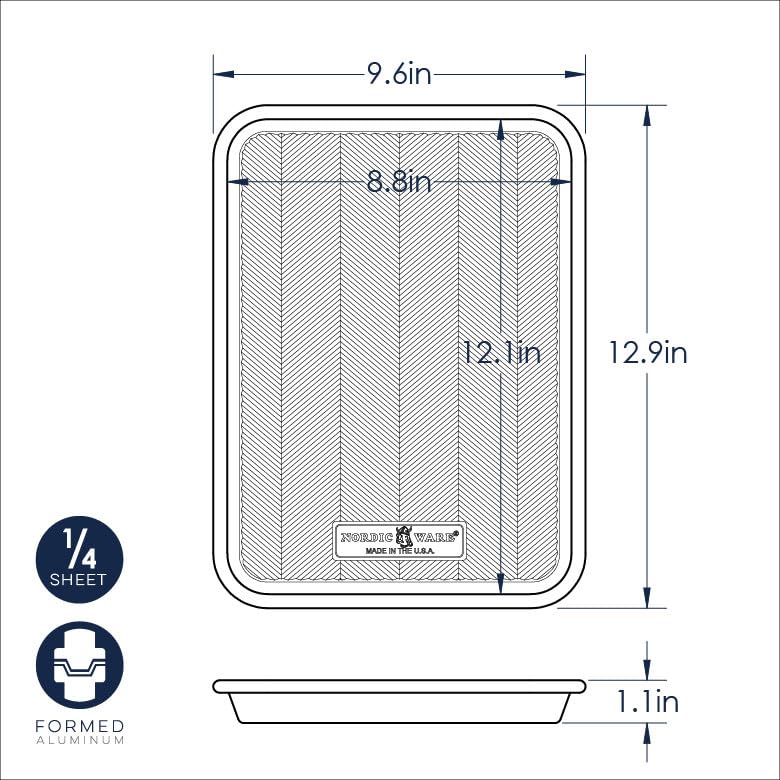 Nordic Ware Prism Baking Quarter Sheet, Natural - size: 1 Pack, style: Quarter Sheet