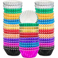 Sumind 400 Pcs Mini Foil Cupcake Liners Holiday Baking Cups,10 Colors - color: 10 Colors
