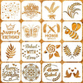 16 Pcs Sourdough Stencils for Bread Cookie Stencils Baking Mold Set Cake, Pie, or Cookie Cook Baking Template 16 Styles(6 x 6 Inch)