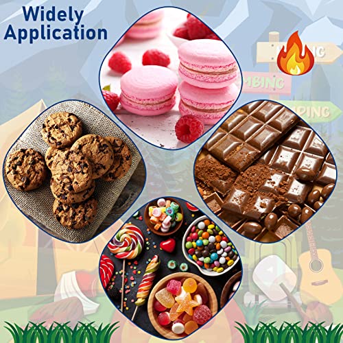 Gueevin 100 Pcs Camping Party Treat Bags with Ties, Camping Pattern