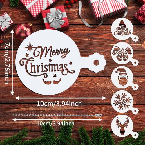 JULBEAR 36 Pcs Christmas Cookie Cake Stencils, Reusable Baking Mold Tools - style: Christmas Style