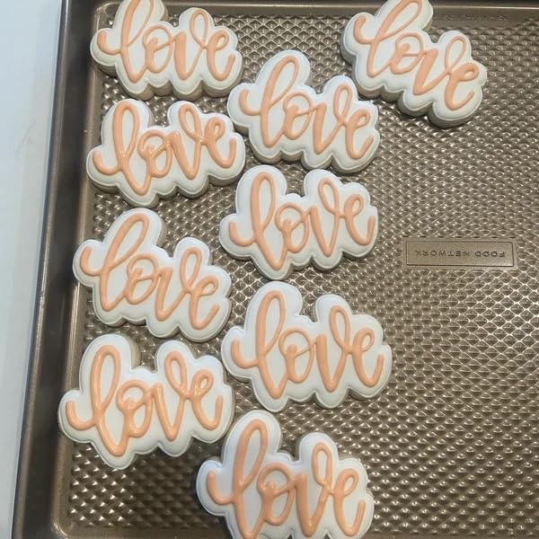 Cookie Cutter and Stencil Bundle Royal Icing Cookies Stencils Paint Your Own Biscuit Bakery Starter Kits Royal Icing Fondant Cutters Birthday Wedding Holiday Cookies Painting Coloring Pages Comb - style: Love
