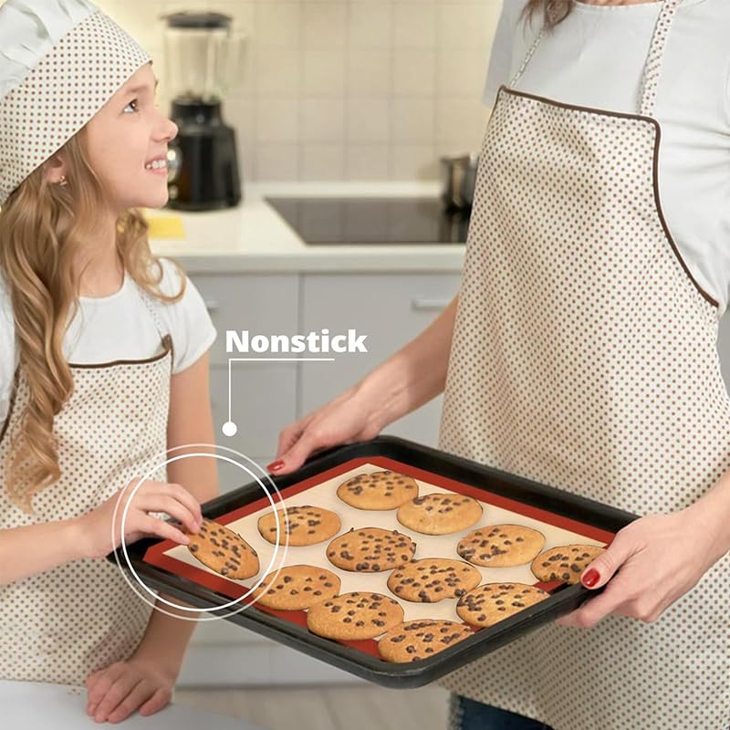 3 Pack Silicone Baking Mats, Reusable Nonstick Baking Pads, Kitchen Oven Liners for Cookie Macaron Bread Cake