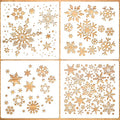 Konsait Large Christmas Snowflake Stencil Template,Reusable Plastic Painting DIY Crafts Templates,Xmas Snowflake Decor for Wood Window Glass Greeting Card,Cookies, Cake,Biscuit,Dessert,Coffee Decor