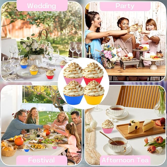 12-Pack Reusable Silicone Cupcake Liners