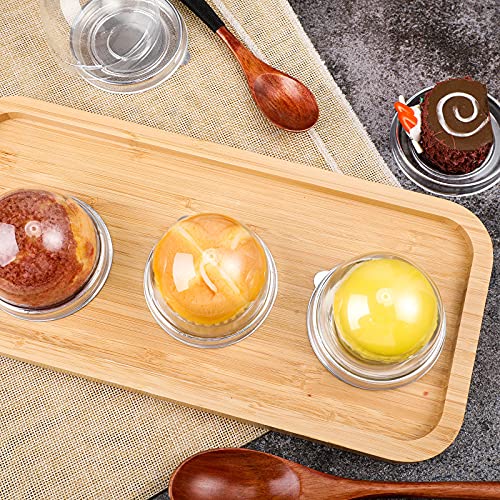 Patelai 150 Pcs Mini Cupcake Containers Clear Plastic Dome Boxes, Silver - color: Silver