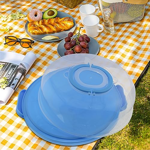 2 Pack Pie Containers with Lids and Handles Cheesecake Containers, Pie Containers, Thanksqiving Gifts - color: Blue