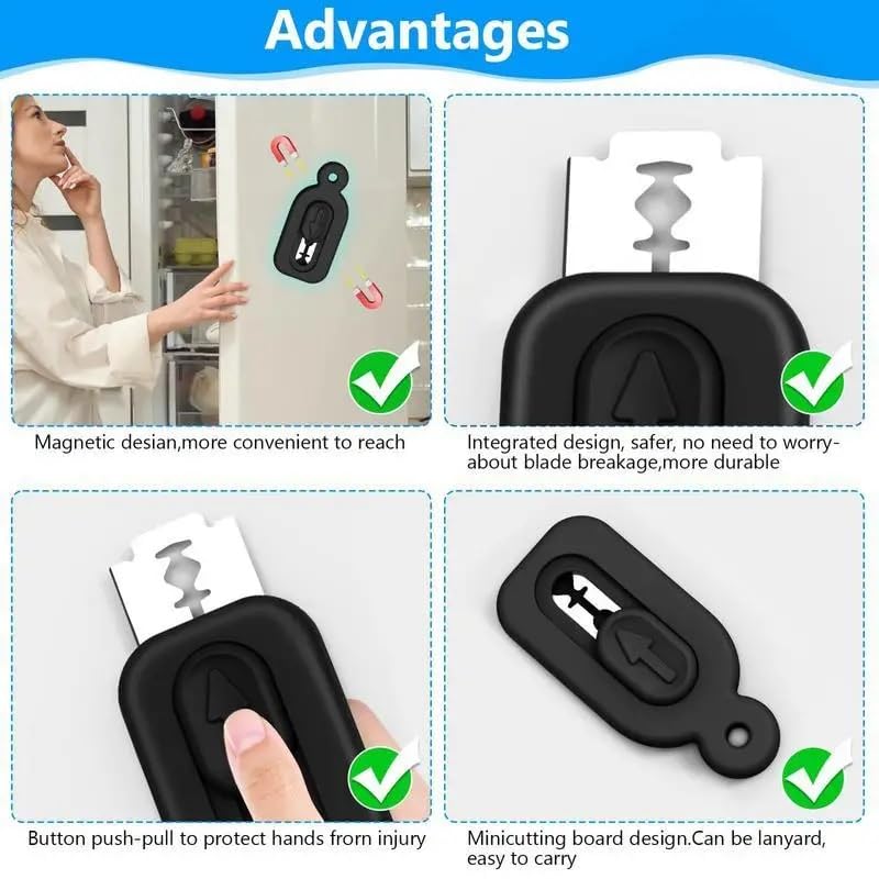 Premium Extractable & Magnetic Bread Lame Dough Scoring Tool, Sourdough Bread Lame Slashing Tool, Bread Dough Cutter Slashing Razor Tool,5 Razor Blades, Dough Scoring Knife Upgraded (Black2) - color: Black2