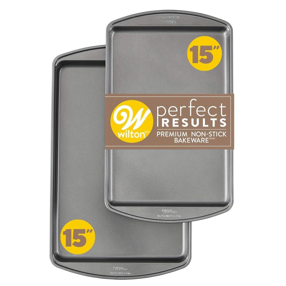 Wilton Perfect Results Nonstick Cookie Sheet Set, Dishwasher Safe, 2-Piece