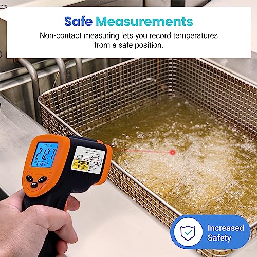 Etekcity Infrared Thermometer Laser Temperature Gun 774, Orange - color: Orange, style: Classic