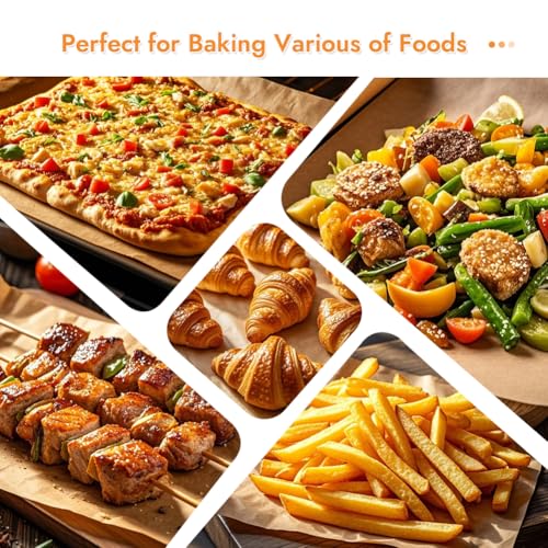 BYKITCHEN 12 x 16 Inch Unbleached Parchment Paper Sheets for Baking,120PCS - size: 12 x 16 Inch
