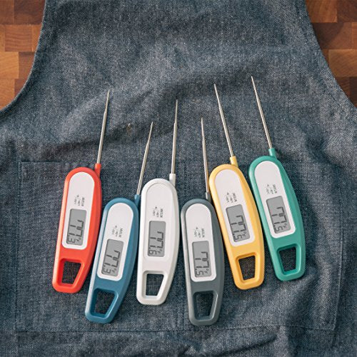 Lavatools Javelin® Ultra-Fast 3-Second Digital Instant Read Meat Thermometer for Grill and Cooking, 2.75" Probe, Compact Foldable Design, Large Display, IP65 Water Resistant, NSF Certified – Milk - color: Milk
