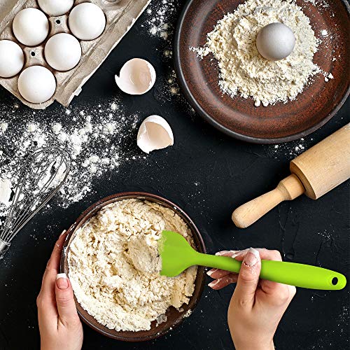 3-Piece Silicone Spatula Set, 600°F Heat Resistant, Green - color: E-Green