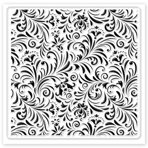 CHGCRAFT Fujiman Background Polymer Clay Texture Sheets, 5.5x5.5Inch - style: Vines