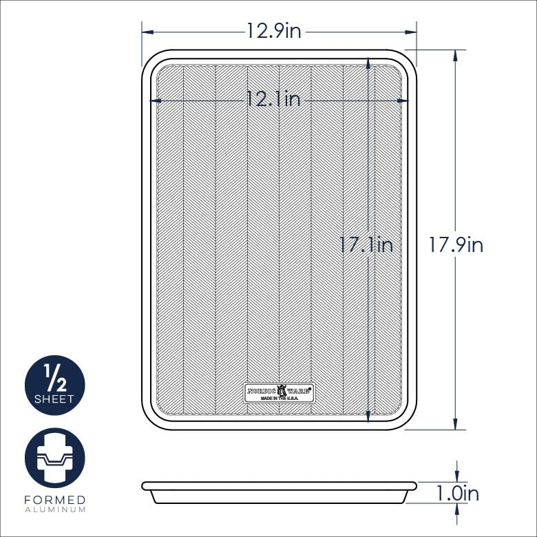 Nordic Ware Prism Half Sheet, Metallic - size: 1 Pack, style: Half Sheet