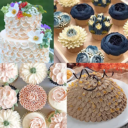 Chrysanthemum & Peony & suculent Piping Tips, Flower Icing Nozzles Set - color: K